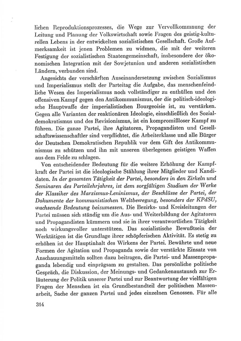 Protokoll der Verhandlungen des Ⅷ. Parteitages der Sozialistischen Einheitspartei Deutschlands (SED) [Deutsche Demokratische Republik (DDR)] 1971, Band 2, Seite 314 (Prot. Verh. Ⅷ. PT SED DDR 1971, Bd. 2, S. 314)