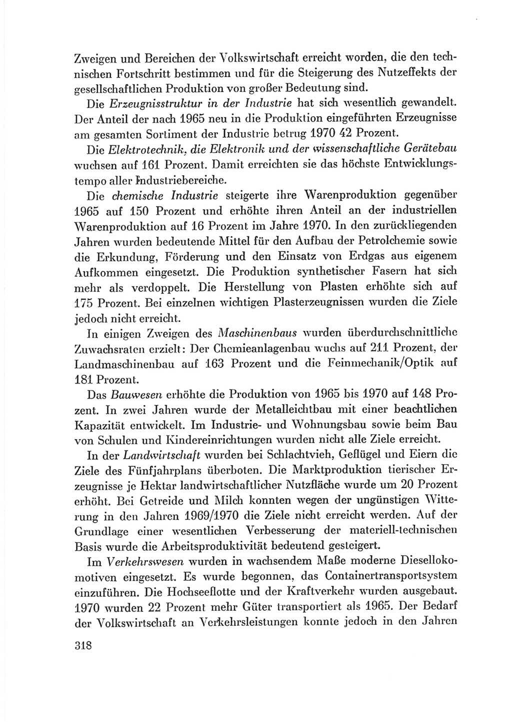 Protokoll der Verhandlungen des Ⅷ. Parteitages der Sozialistischen Einheitspartei Deutschlands (SED) [Deutsche Demokratische Republik (DDR)] 1971, Band 2, Seite 318 (Prot. Verh. Ⅷ. PT SED DDR 1971, Bd. 2, S. 318)