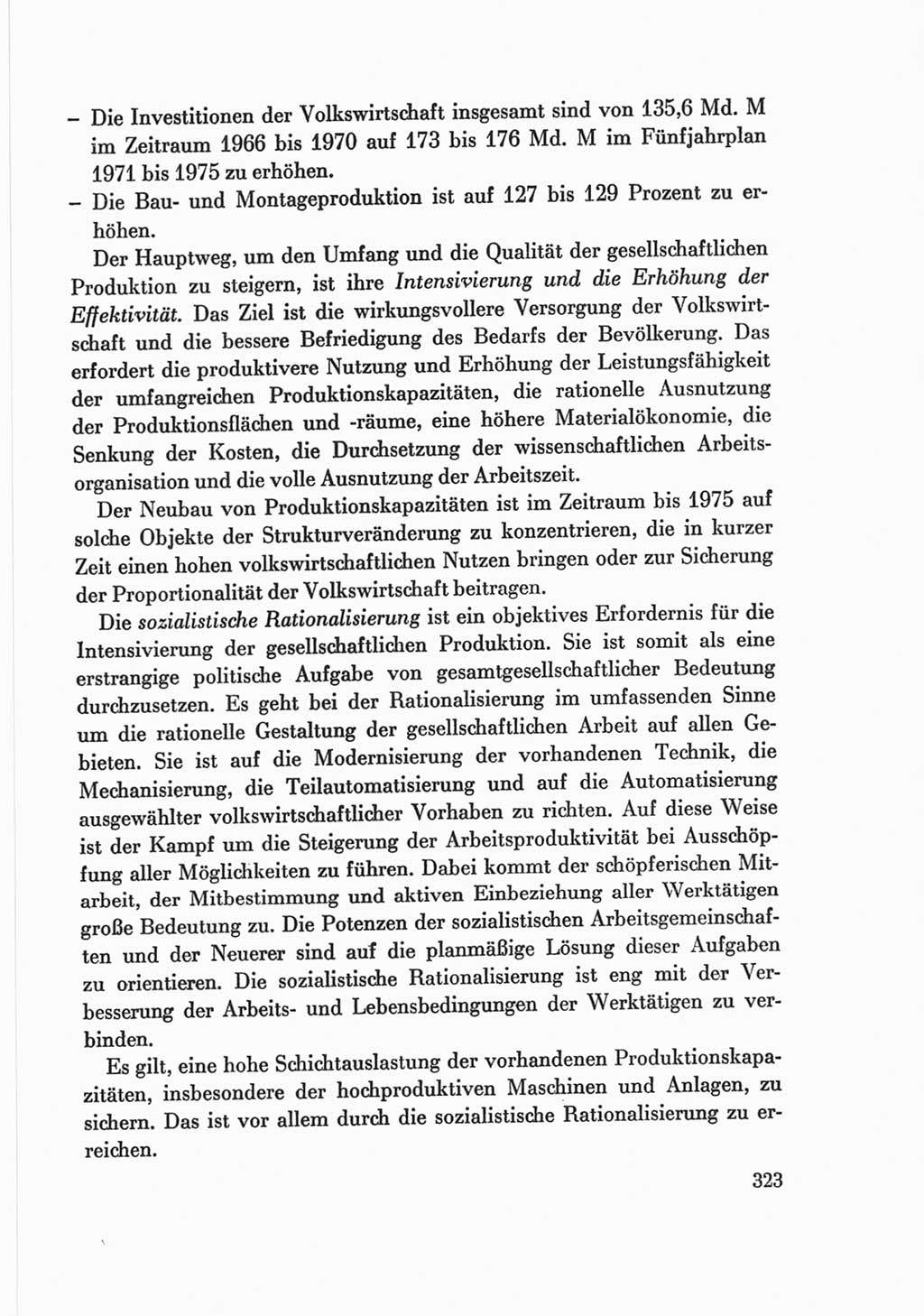 Protokoll der Verhandlungen des Ⅷ. Parteitages der Sozialistischen Einheitspartei Deutschlands (SED) [Deutsche Demokratische Republik (DDR)] 1971, Band 2, Seite 323 (Prot. Verh. Ⅷ. PT SED DDR 1971, Bd. 2, S. 323)