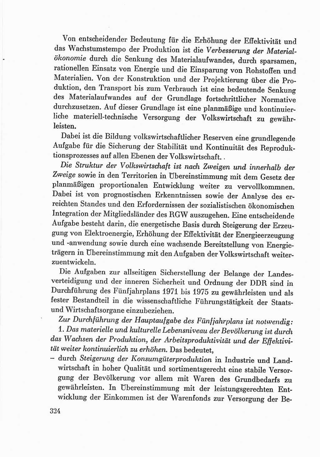 Protokoll der Verhandlungen des Ⅷ. Parteitages der Sozialistischen Einheitspartei Deutschlands (SED) [Deutsche Demokratische Republik (DDR)] 1971, Band 2, Seite 324 (Prot. Verh. Ⅷ. PT SED DDR 1971, Bd. 2, S. 324)