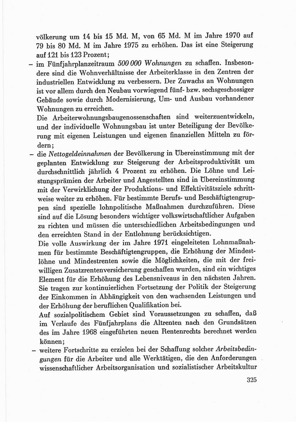 Protokoll der Verhandlungen des Ⅷ. Parteitages der Sozialistischen Einheitspartei Deutschlands (SED) [Deutsche Demokratische Republik (DDR)] 1971, Band 2, Seite 325 (Prot. Verh. Ⅷ. PT SED DDR 1971, Bd. 2, S. 325)