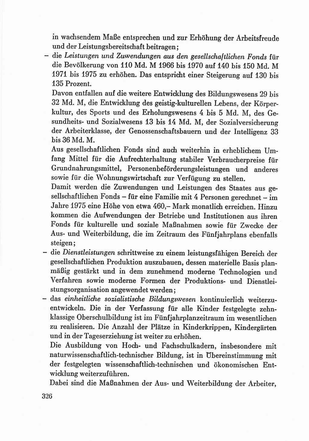 Protokoll der Verhandlungen des Ⅷ. Parteitages der Sozialistischen Einheitspartei Deutschlands (SED) [Deutsche Demokratische Republik (DDR)] 1971, Band 2, Seite 326 (Prot. Verh. Ⅷ. PT SED DDR 1971, Bd. 2, S. 326)