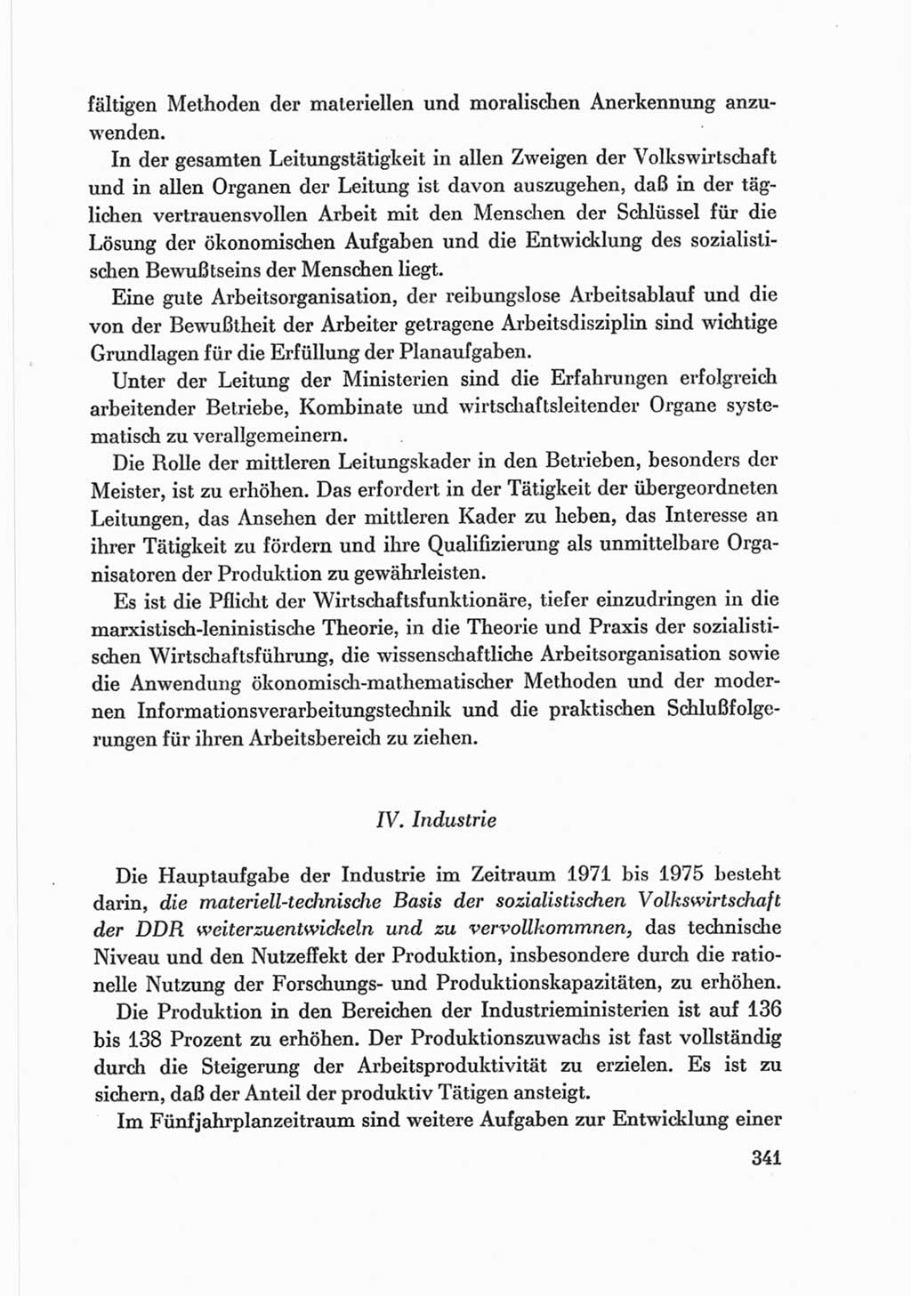 Protokoll der Verhandlungen des Ⅷ. Parteitages der Sozialistischen Einheitspartei Deutschlands (SED) [Deutsche Demokratische Republik (DDR)] 1971, Band 2, Seite 341 (Prot. Verh. Ⅷ. PT SED DDR 1971, Bd. 2, S. 341)