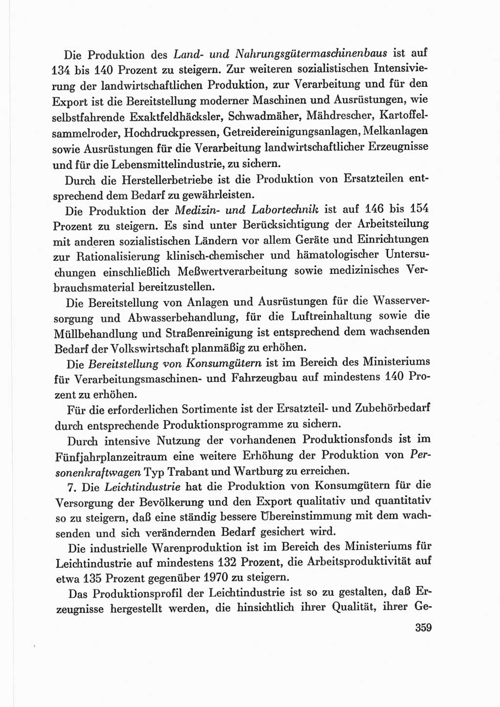 Protokoll der Verhandlungen des Ⅷ. Parteitages der Sozialistischen Einheitspartei Deutschlands (SED) [Deutsche Demokratische Republik (DDR)] 1971, Band 2, Seite 359 (Prot. Verh. Ⅷ. PT SED DDR 1971, Bd. 2, S. 359)