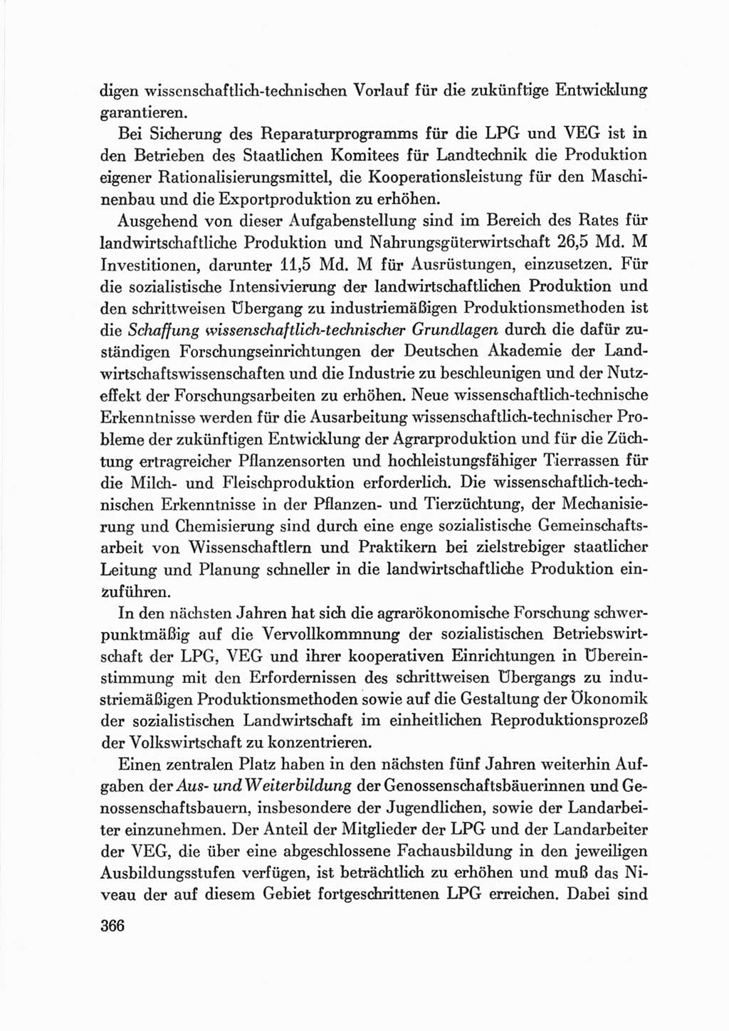 Protokoll der Verhandlungen des Ⅷ. Parteitages der Sozialistischen Einheitspartei Deutschlands (SED) [Deutsche Demokratische Republik (DDR)] 1971, Band 2, Seite 366 (Prot. Verh. Ⅷ. PT SED DDR 1971, Bd. 2, S. 366)