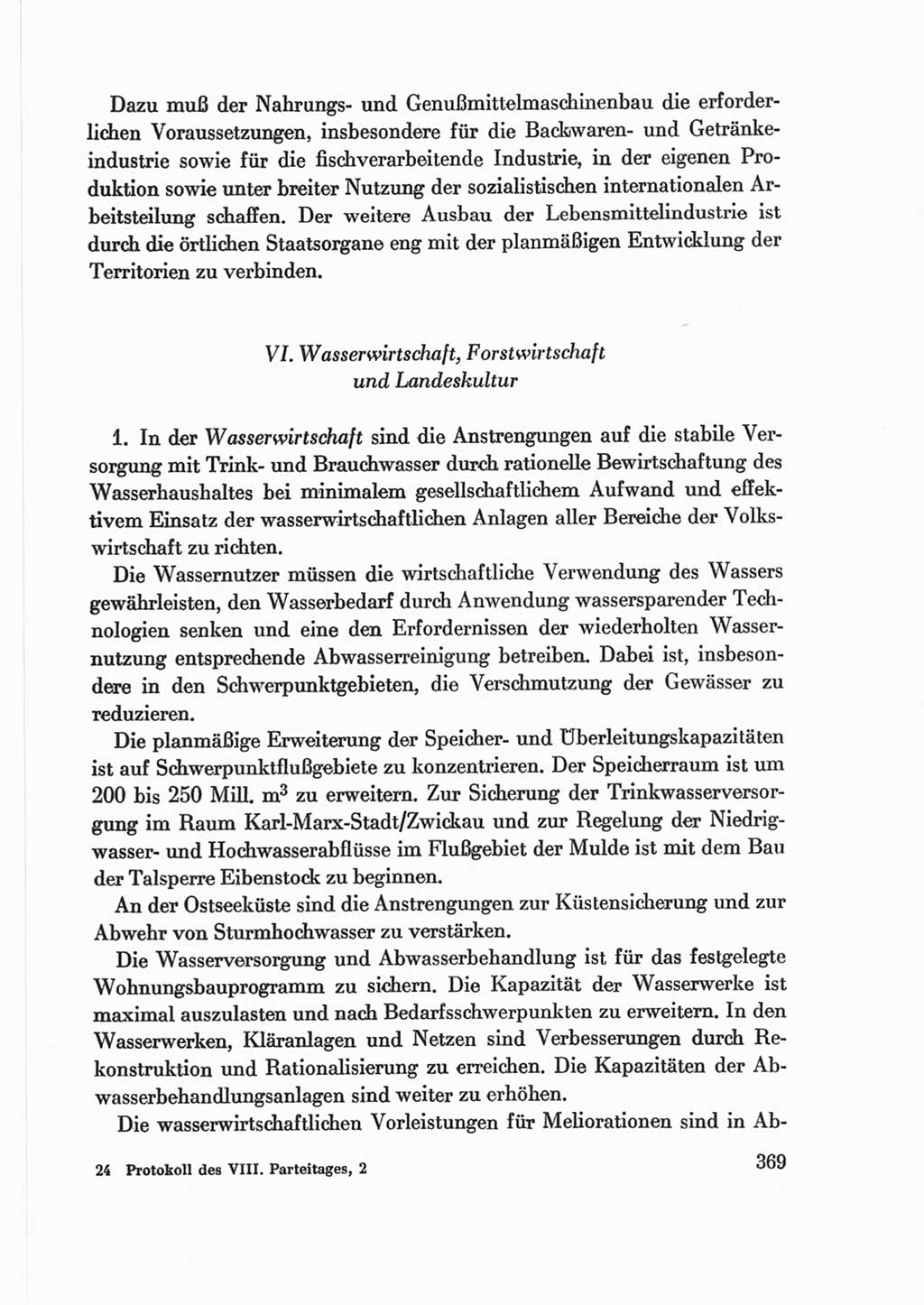 Protokoll der Verhandlungen des Ⅷ. Parteitages der Sozialistischen Einheitspartei Deutschlands (SED) [Deutsche Demokratische Republik (DDR)] 1971, Band 2, Seite 369 (Prot. Verh. Ⅷ. PT SED DDR 1971, Bd. 2, S. 369)