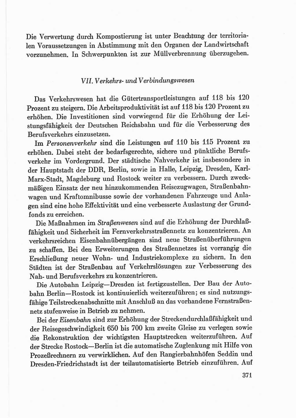 Protokoll der Verhandlungen des Ⅷ. Parteitages der Sozialistischen Einheitspartei Deutschlands (SED) [Deutsche Demokratische Republik (DDR)] 1971, Band 2, Seite 371 (Prot. Verh. Ⅷ. PT SED DDR 1971, Bd. 2, S. 371)
