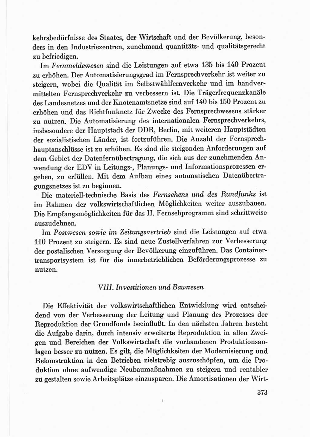 Protokoll der Verhandlungen des Ⅷ. Parteitages der Sozialistischen Einheitspartei Deutschlands (SED) [Deutsche Demokratische Republik (DDR)] 1971, Band 2, Seite 373 (Prot. Verh. Ⅷ. PT SED DDR 1971, Bd. 2, S. 373)