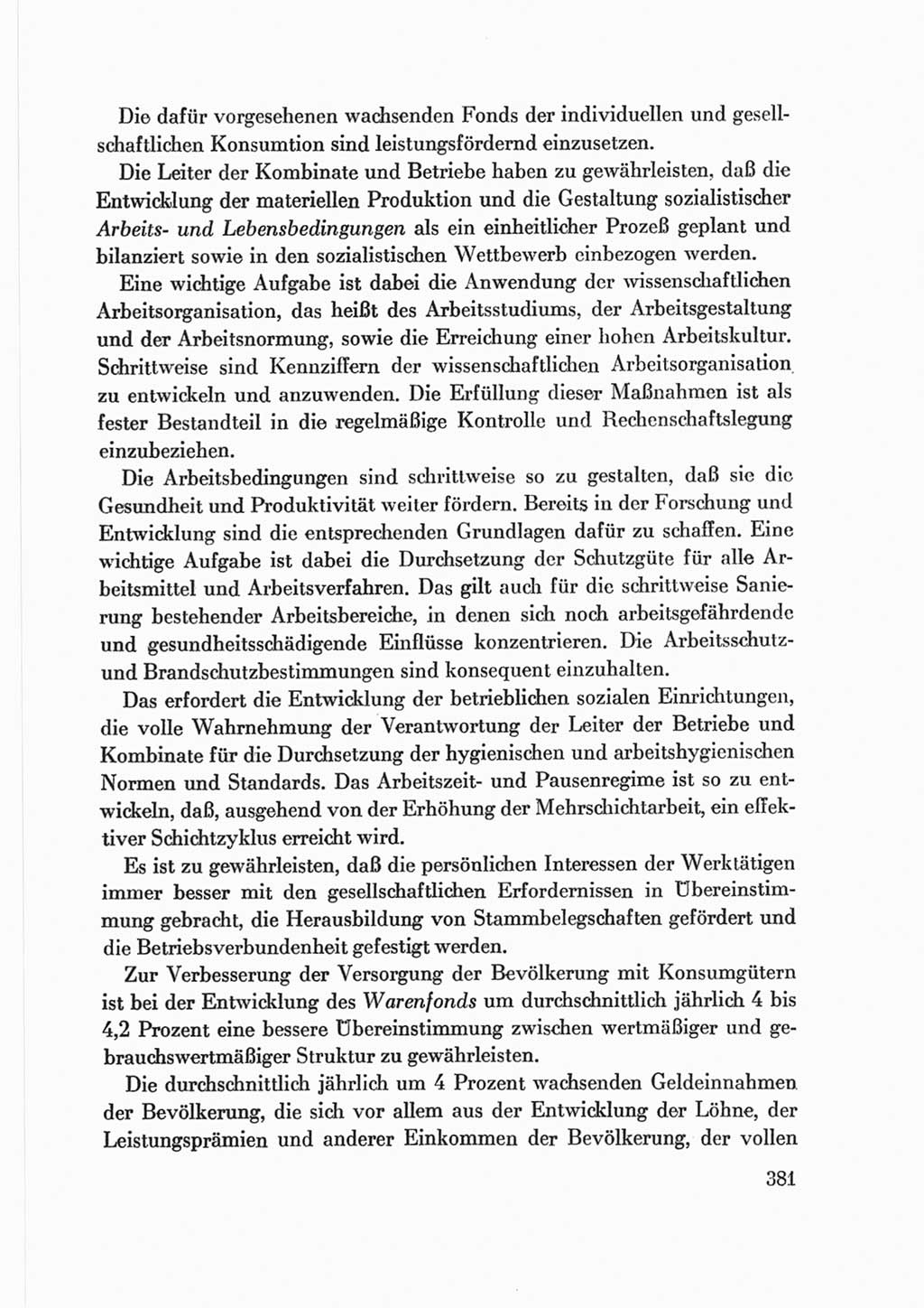 Protokoll der Verhandlungen des Ⅷ. Parteitages der Sozialistischen Einheitspartei Deutschlands (SED) [Deutsche Demokratische Republik (DDR)] 1971, Band 2, Seite 381 (Prot. Verh. Ⅷ. PT SED DDR 1971, Bd. 2, S. 381)