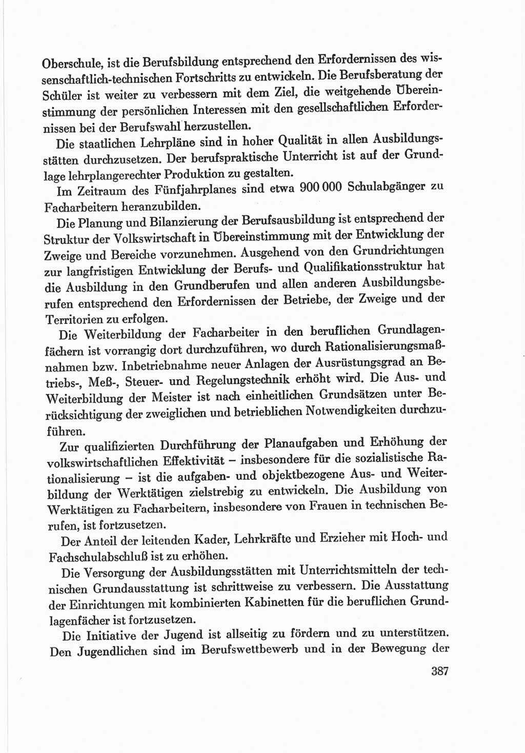Protokoll der Verhandlungen des Ⅷ. Parteitages der Sozialistischen Einheitspartei Deutschlands (SED) [Deutsche Demokratische Republik (DDR)] 1971, Band 2, Seite 387 (Prot. Verh. Ⅷ. PT SED DDR 1971, Bd. 2, S. 387)