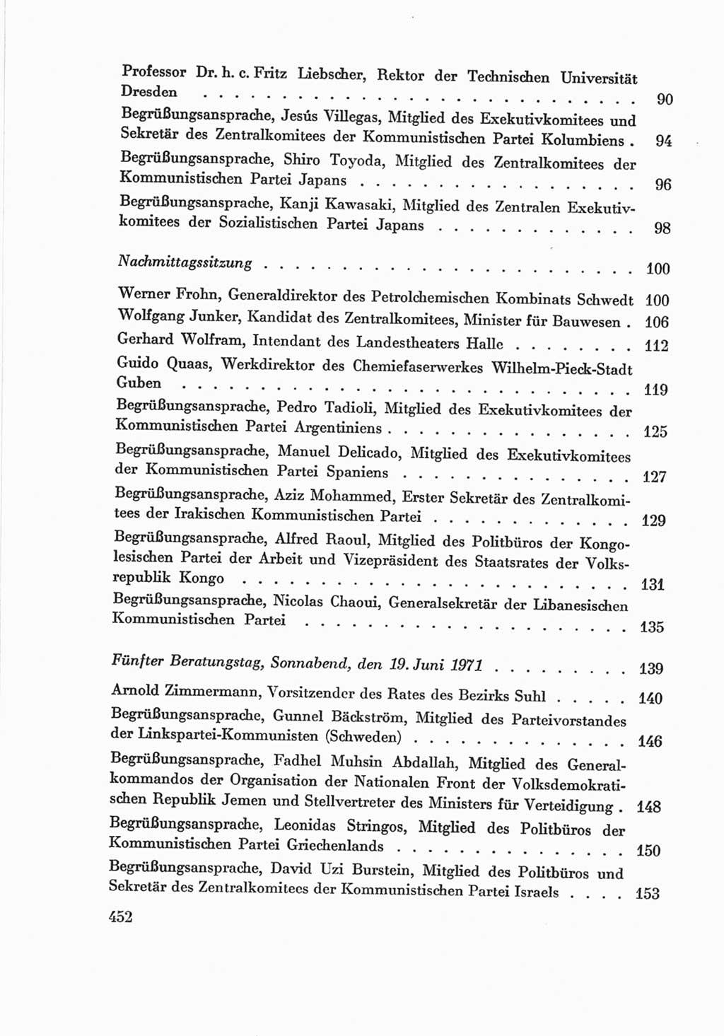 Protokoll der Verhandlungen des Ⅷ. Parteitages der Sozialistischen Einheitspartei Deutschlands (SED) [Deutsche Demokratische Republik (DDR)] 1971, Band 2, Seite 452 (Prot. Verh. Ⅷ. PT SED DDR 1971, Bd. 2, S. 452)