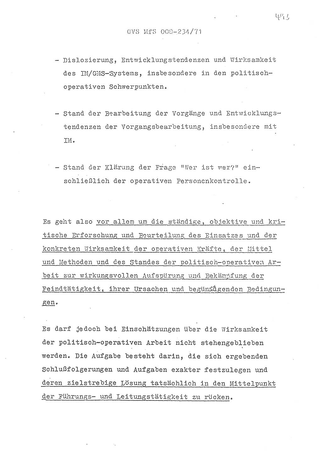 Referat des Genossen Minister (Generaloberst Erich Mielke) zum zentralen Führungsseminar (MfS), Grundfragen der politisch-operativen Arbeit und ihrer Führung und Leitung, Deutsche Demokratische Republik (DDR), Ministerium für Staatssicherheit (MfS), Der Minister, Geheime Verschlußsache (GVS) 008-234/71, Berlin 1971, Blatt 493 (Ref. Fü.-Sem. DDR MfS Min. GVS 008-234/71 1971, Bl. 493)