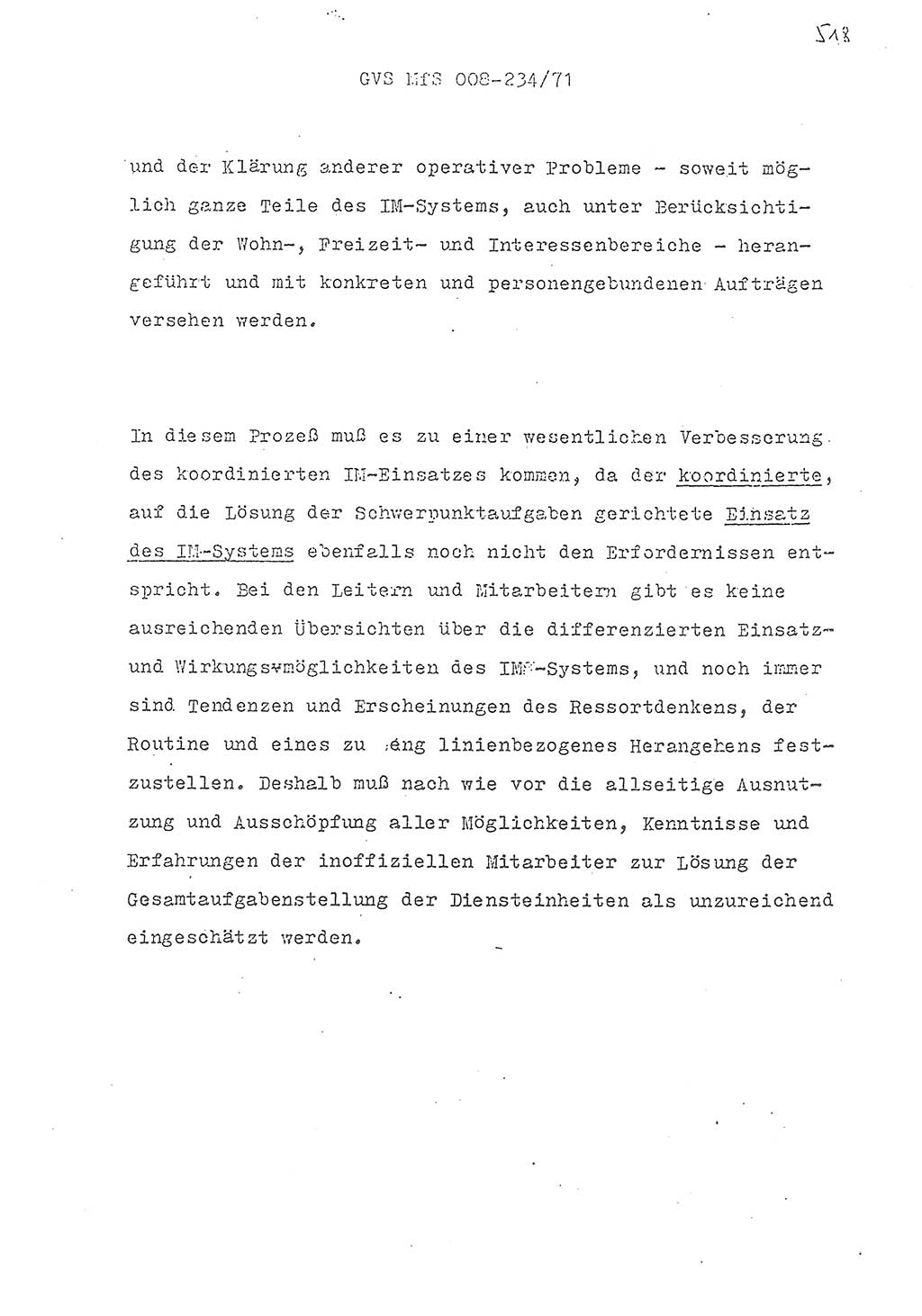 Referat des Genossen Minister (Generaloberst Erich Mielke) zum zentralen Führungsseminar (MfS), Grundfragen der politisch-operativen Arbeit und ihrer Führung und Leitung, Deutsche Demokratische Republik (DDR), Ministerium für Staatssicherheit (MfS), Der Minister, Geheime Verschlußsache (GVS) 008-234/71, Berlin 1971, Blatt 518 (Ref. Fü.-Sem. DDR MfS Min. GVS 008-234/71 1971, Bl. 518)