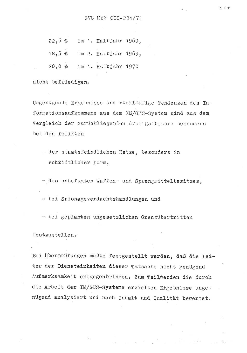 Referat des Genossen Minister (Generaloberst Erich Mielke) zum zentralen Führungsseminar (MfS), Grundfragen der politisch-operativen Arbeit und ihrer Führung und Leitung, Deutsche Demokratische Republik (DDR), Ministerium für Staatssicherheit (MfS), Der Minister, Geheime Verschlußsache (GVS) 008-234/71, Berlin 1971, Blatt 527 (Ref. Fü.-Sem. DDR MfS Min. GVS 008-234/71 1971, Bl. 527)