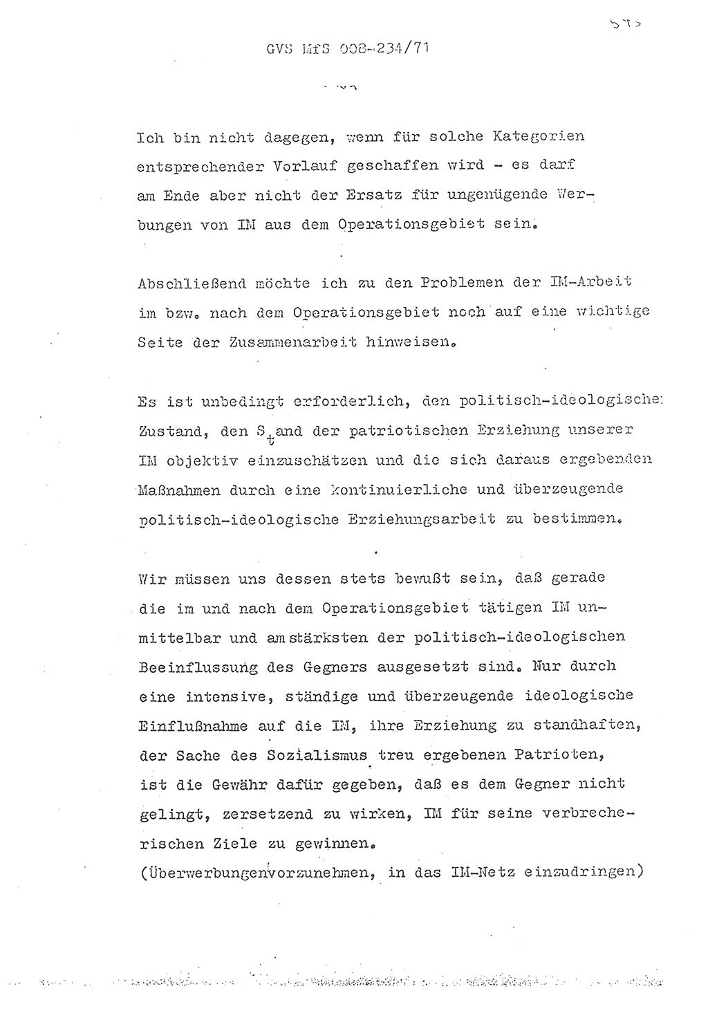 Referat des Genossen Minister (Generaloberst Erich Mielke) zum zentralen Führungsseminar (MfS), Grundfragen der politisch-operativen Arbeit und ihrer Führung und Leitung, Deutsche Demokratische Republik (DDR), Ministerium für Staatssicherheit (MfS), Der Minister, Geheime Verschlußsache (GVS) 008-234/71, Berlin 1971, Blatt 543 (Ref. Fü.-Sem. DDR MfS Min. GVS 008-234/71 1971, Bl. 543)