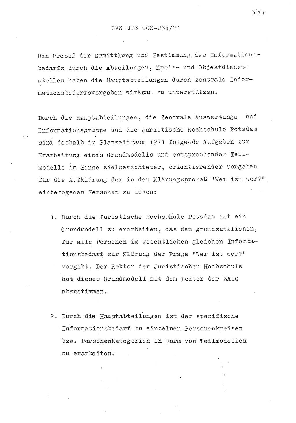 Referat des Genossen Minister (Generaloberst Erich Mielke) zum zentralen Führungsseminar (MfS), Grundfragen der politisch-operativen Arbeit und ihrer Führung und Leitung, Deutsche Demokratische Republik (DDR), Ministerium für Staatssicherheit (MfS), Der Minister, Geheime Verschlußsache (GVS) 008-234/71, Berlin 1971, Blatt 587 (Ref. Fü.-Sem. DDR MfS Min. GVS 008-234/71 1971, Bl. 587)