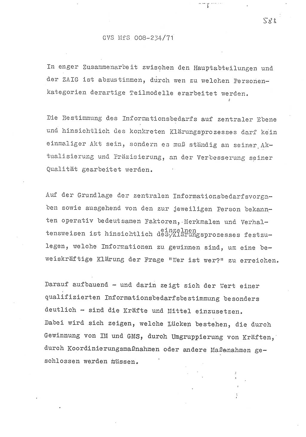 Referat des Genossen Minister (Generaloberst Erich Mielke) zum zentralen Führungsseminar (MfS), Grundfragen der politisch-operativen Arbeit und ihrer Führung und Leitung, Deutsche Demokratische Republik (DDR), Ministerium für Staatssicherheit (MfS), Der Minister, Geheime Verschlußsache (GVS) 008-234/71, Berlin 1971, Blatt 588 (Ref. Fü.-Sem. DDR MfS Min. GVS 008-234/71 1971, Bl. 588)