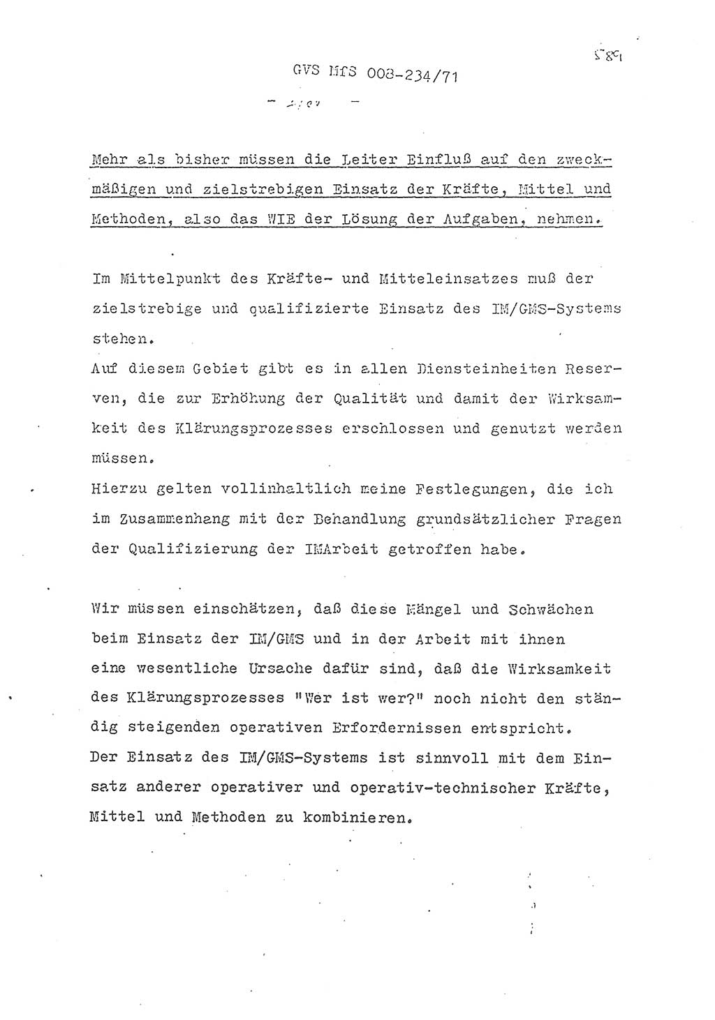 Referat des Genossen Minister (Generaloberst Erich Mielke) zum zentralen Führungsseminar (MfS), Grundfragen der politisch-operativen Arbeit und ihrer Führung und Leitung, Deutsche Demokratische Republik (DDR), Ministerium für Staatssicherheit (MfS), Der Minister, Geheime Verschlußsache (GVS) 008-234/71, Berlin 1971, Blatt 589 (Ref. Fü.-Sem. DDR MfS Min. GVS 008-234/71 1971, Bl. 589)