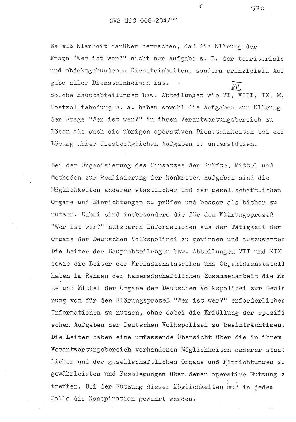 Referat des Genossen Minister (Generaloberst Erich Mielke) zum zentralen Führungsseminar (MfS), Grundfragen der politisch-operativen Arbeit und ihrer Führung und Leitung, Deutsche Demokratische Republik (DDR), Ministerium für Staatssicherheit (MfS), Der Minister, Geheime Verschlußsache (GVS) 008-234/71, Berlin 1971, Blatt 590 (Ref. Fü.-Sem. DDR MfS Min. GVS 008-234/71 1971, Bl. 590)