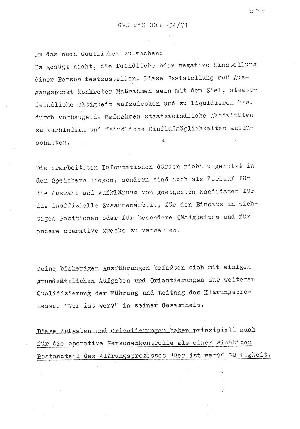 Referat des Genossen Minister (Generaloberst Erich Mielke) zum zentralen Führungsseminar (MfS), Grundfragen der politisch-operativen Arbeit und ihrer Führung und Leitung, Deutsche Demokratische Republik (DDR), Ministerium für Staatssicherheit (MfS), Der Minister, Geheime Verschlußsache (GVS) 008-234/71, Berlin 1971, Blatt 595 (Ref. Fü.-Sem. DDR MfS Min. GVS 008-234/71 1971, Bl. 595)