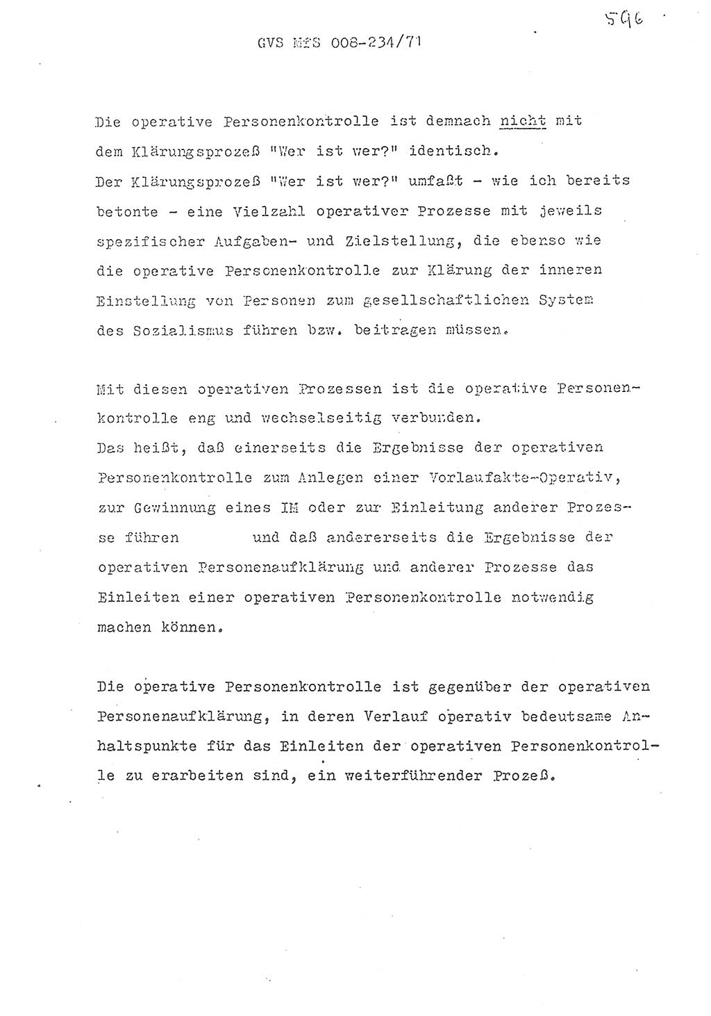 Referat des Genossen Minister (Generaloberst Erich Mielke) zum zentralen Führungsseminar (MfS), Grundfragen der politisch-operativen Arbeit und ihrer Führung und Leitung, Deutsche Demokratische Republik (DDR), Ministerium für Staatssicherheit (MfS), Der Minister, Geheime Verschlußsache (GVS) 008-234/71, Berlin 1971, Blatt 596 (Ref. Fü.-Sem. DDR MfS Min. GVS 008-234/71 1971, Bl. 596)