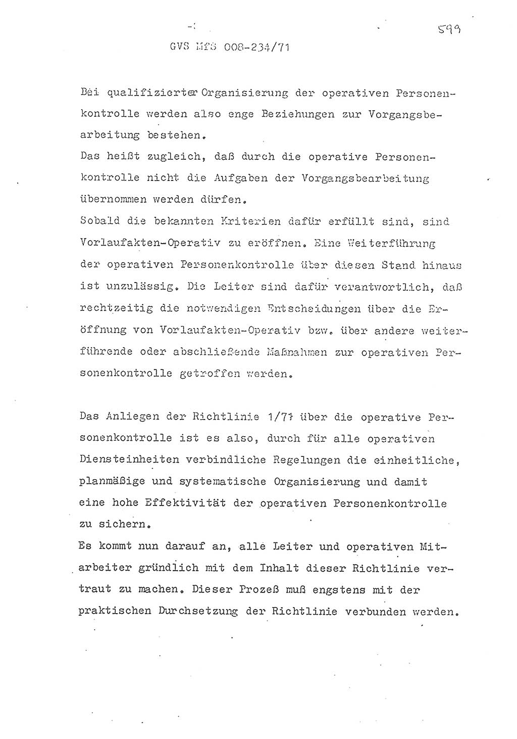 Referat des Genossen Minister (Generaloberst Erich Mielke) zum zentralen Führungsseminar (MfS), Grundfragen der politisch-operativen Arbeit und ihrer Führung und Leitung, Deutsche Demokratische Republik (DDR), Ministerium für Staatssicherheit (MfS), Der Minister, Geheime Verschlußsache (GVS) 008-234/71, Berlin 1971, Blatt 599 (Ref. Fü.-Sem. DDR MfS Min. GVS 008-234/71 1971, Bl. 599)