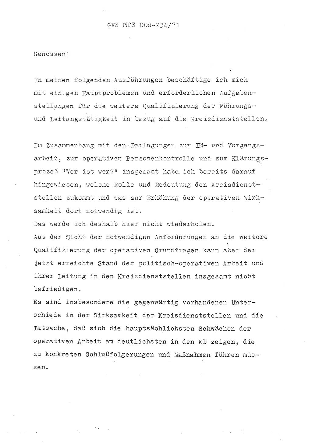 Referat des Genossen Minister (Generaloberst Erich Mielke) zum zentralen Führungsseminar (MfS), Grundfragen der politisch-operativen Arbeit und ihrer Führung und Leitung, Deutsche Demokratische Republik (DDR), Ministerium für Staatssicherheit (MfS), Der Minister, Geheime Verschlußsache (GVS) 008-234/71, Berlin 1971, Blatt 601 (Ref. Fü.-Sem. DDR MfS Min. GVS 008-234/71 1971, Bl. 601)