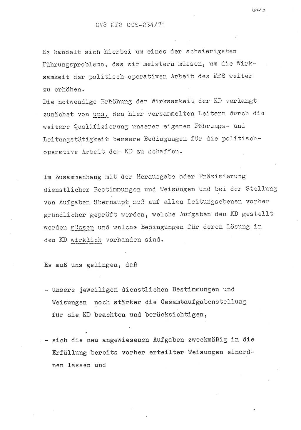 Referat des Genossen Minister (Generaloberst Erich Mielke) zum zentralen Führungsseminar (MfS), Grundfragen der politisch-operativen Arbeit und ihrer Führung und Leitung, Deutsche Demokratische Republik (DDR), Ministerium für Staatssicherheit (MfS), Der Minister, Geheime Verschlußsache (GVS) 008-234/71, Berlin 1971, Blatt 603 (Ref. Fü.-Sem. DDR MfS Min. GVS 008-234/71 1971, Bl. 603)