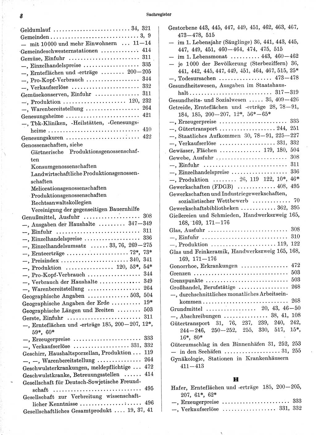 Statistisches Jahrbuch der Deutschen Demokratischen Republik (DDR) 1971, Seite 8 (Stat. Jb. DDR 1971, S. 8)