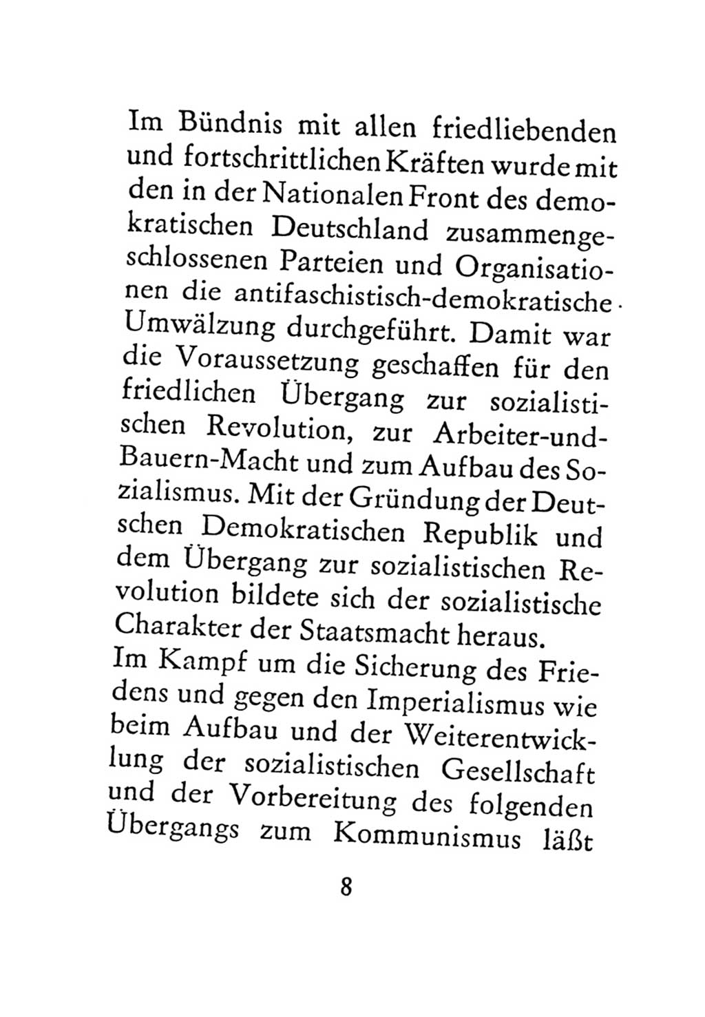 Statut der Sozialistischen Einheitspartei Deutschlands (SED) 1971, Seite 8 (St. SED DDR 1971, S. 8)
