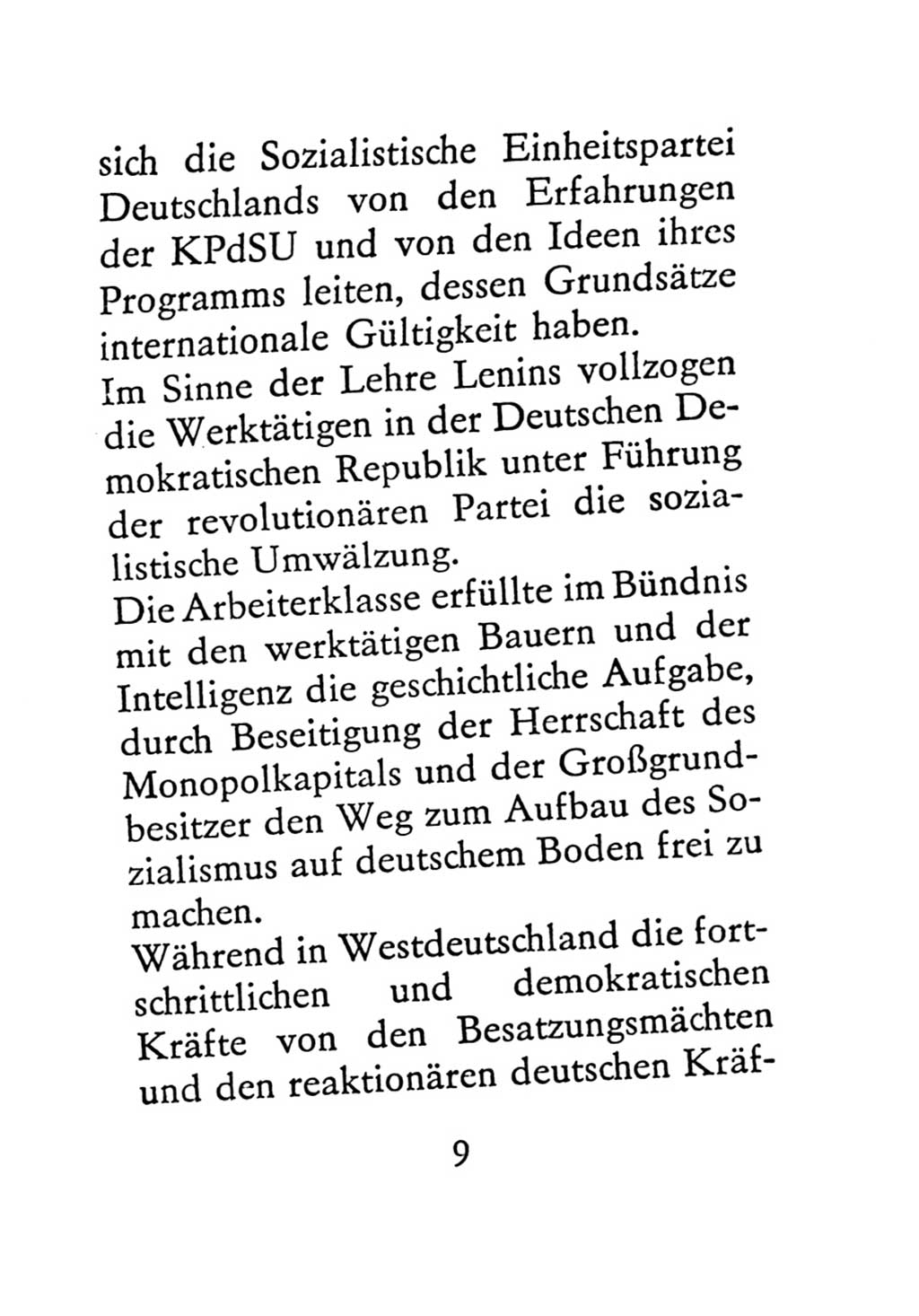 Statut der Sozialistischen Einheitspartei Deutschlands (SED) 1971, Seite 9 (St. SED DDR 1971, S. 9)