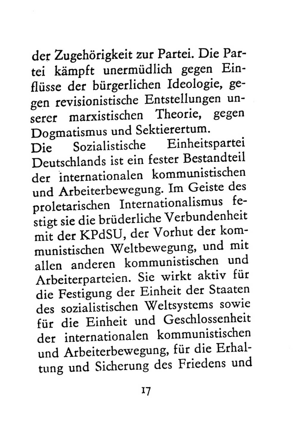 Statut der Sozialistischen Einheitspartei Deutschlands (SED) 1971, Seite 17 (St. SED DDR 1971, S. 17)