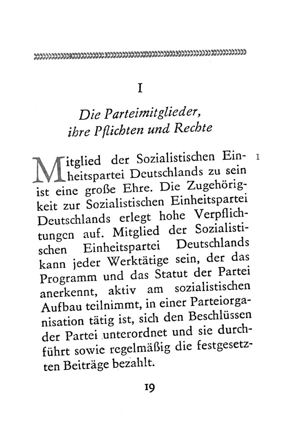Statut der Sozialistischen Einheitspartei Deutschlands (SED) 1971, Seite 19 (St. SED DDR 1971, S. 19)
