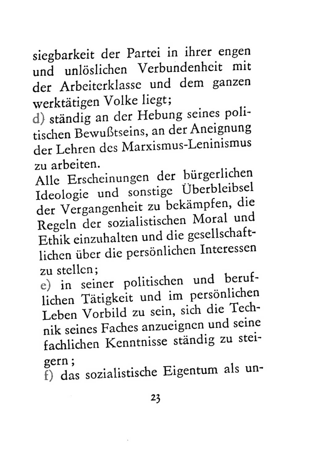 Statut der Sozialistischen Einheitspartei Deutschlands (SED) 1971, Seite 23 (St. SED DDR 1971, S. 23)