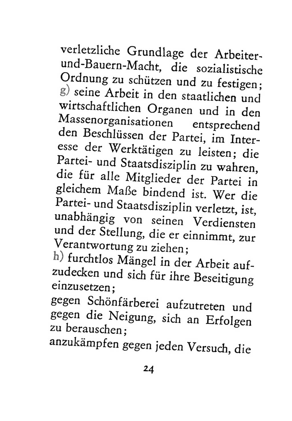 Statut der Sozialistischen Einheitspartei Deutschlands (SED) 1971, Seite 24 (St. SED DDR 1971, S. 24)