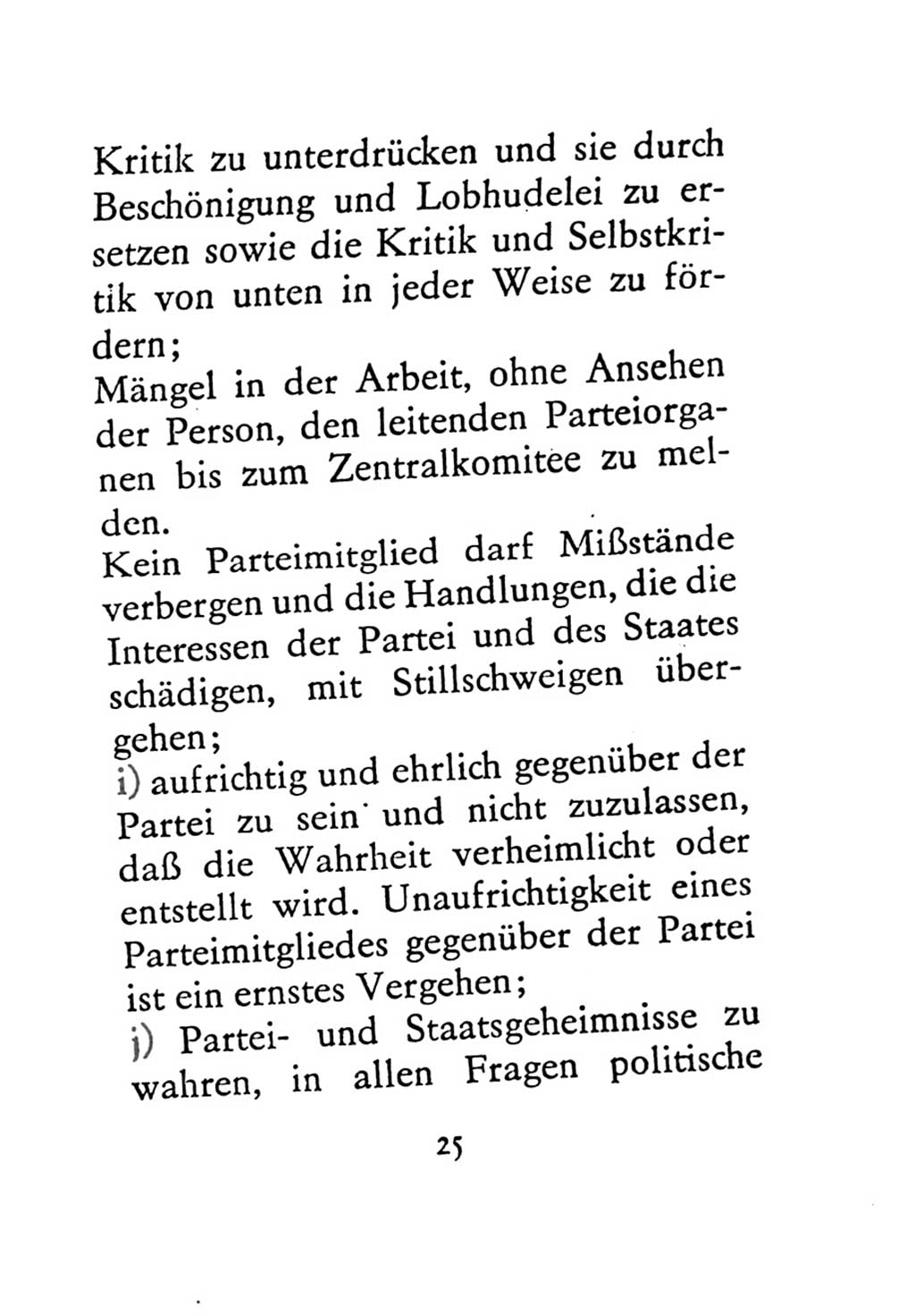 Statut der Sozialistischen Einheitspartei Deutschlands (SED) 1971, Seite 25 (St. SED DDR 1971, S. 25)