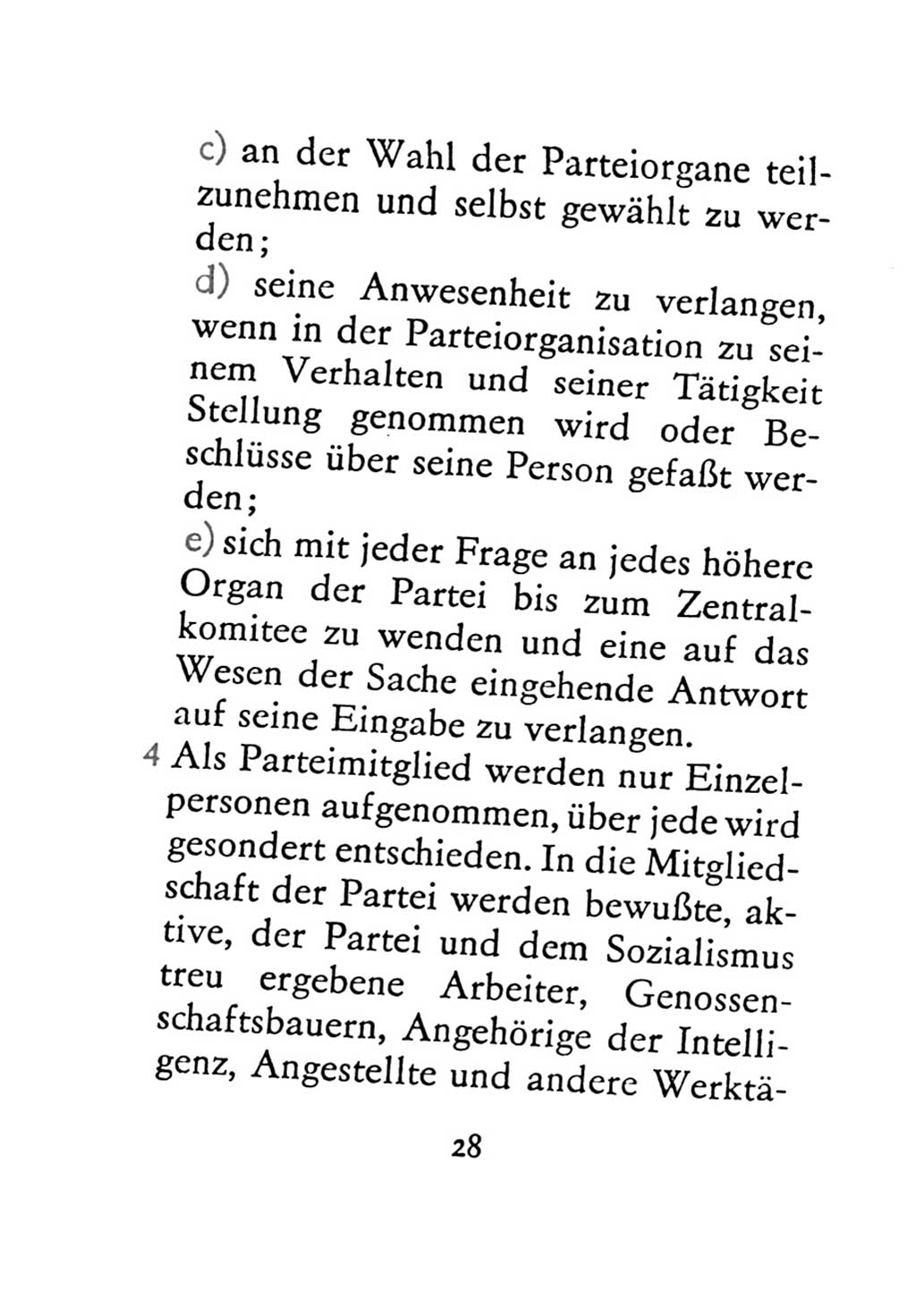 Statut der Sozialistischen Einheitspartei Deutschlands (SED) 1971, Seite 28 (St. SED DDR 1971, S. 28)