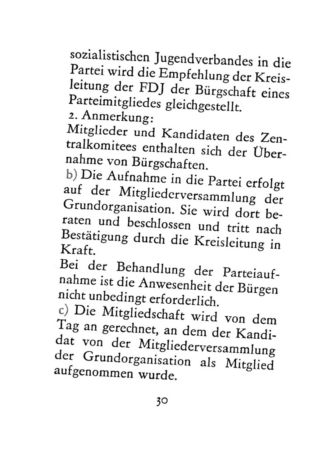 Statut der Sozialistischen Einheitspartei Deutschlands (SED) 1971, Seite 30 (St. SED DDR 1971, S. 30)