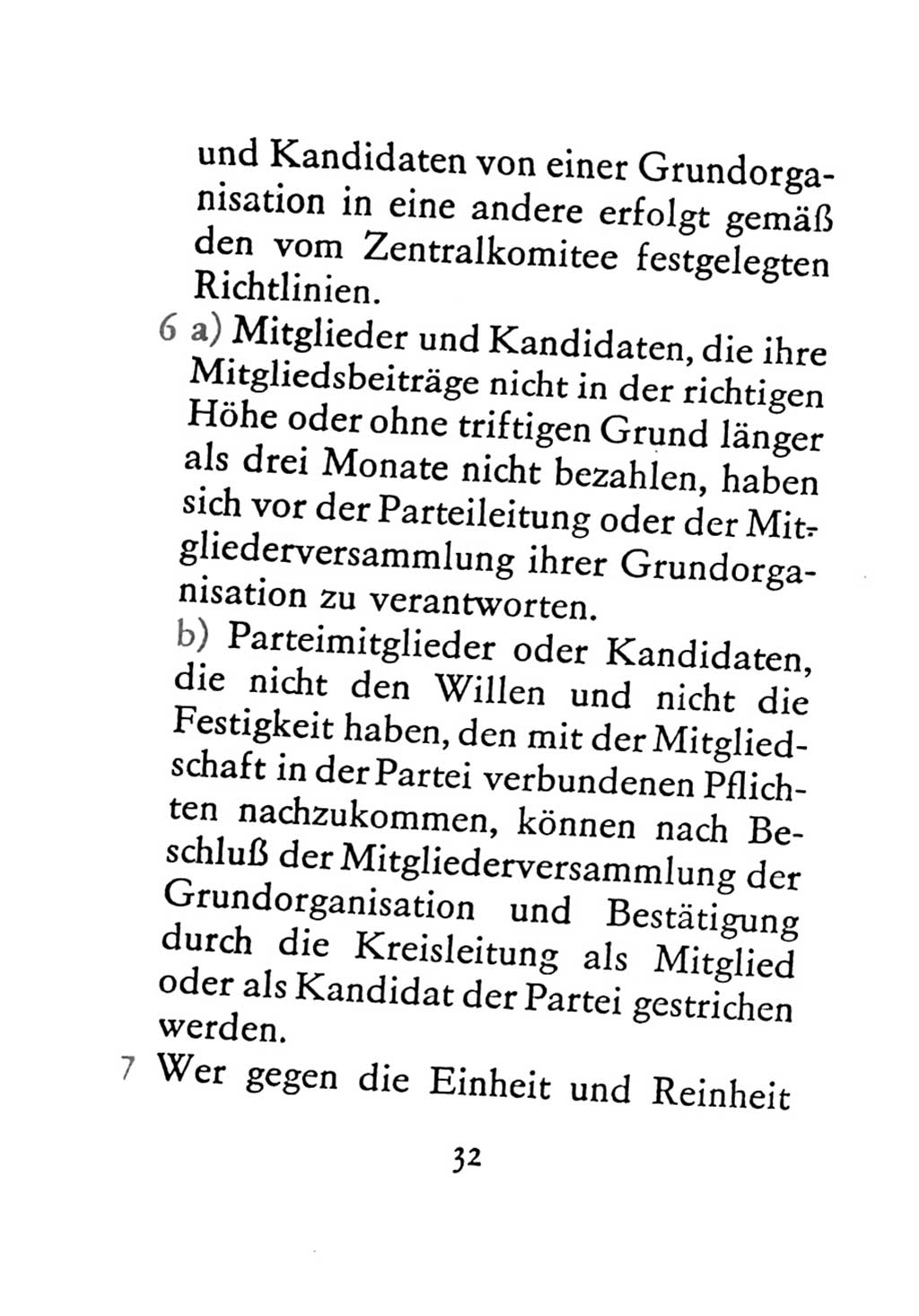 Statut der Sozialistischen Einheitspartei Deutschlands (SED) 1971, Seite 32 (St. SED DDR 1971, S. 32)