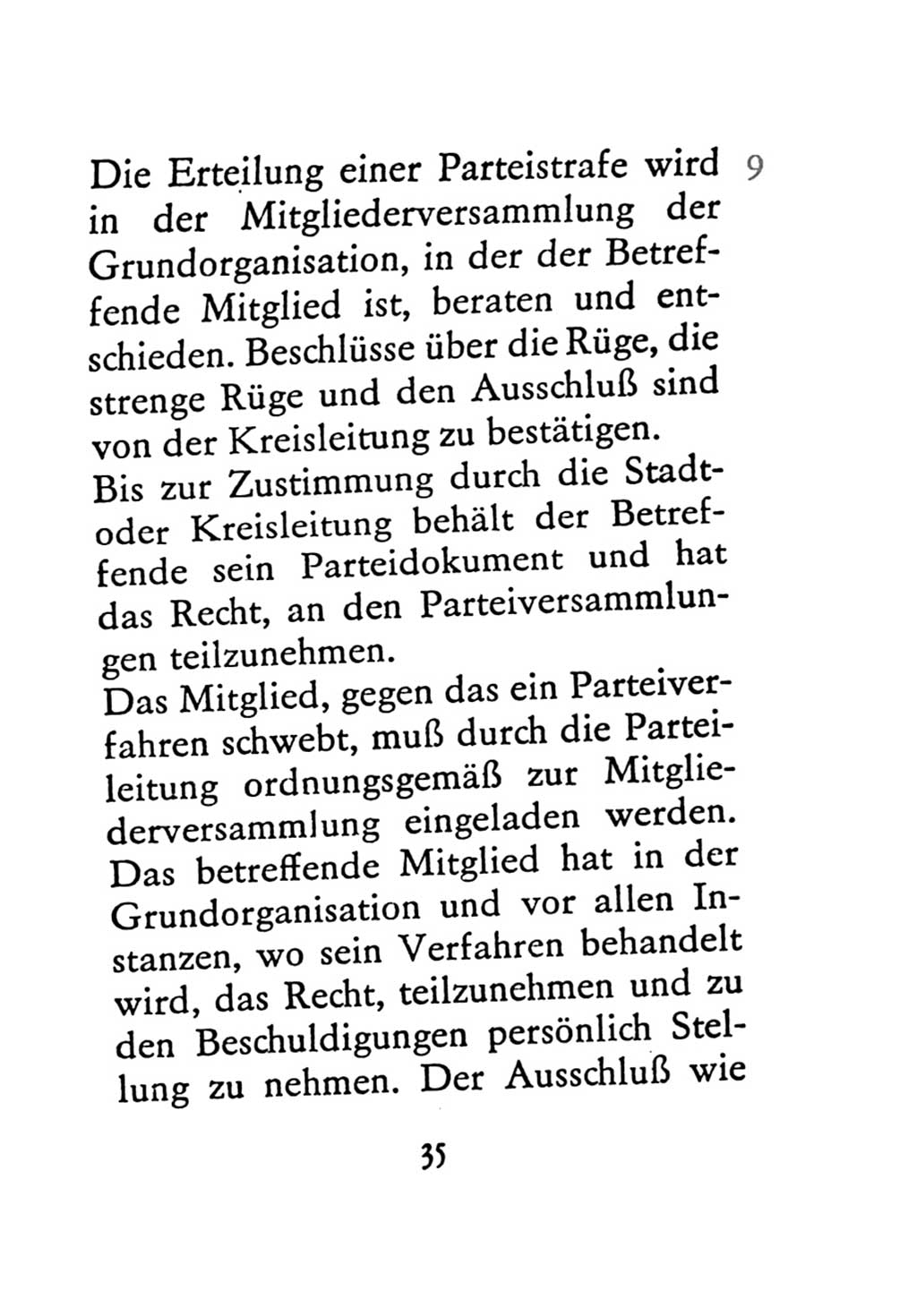 Statut der Sozialistischen Einheitspartei Deutschlands (SED) 1971, Seite 35 (St. SED DDR 1971, S. 35)