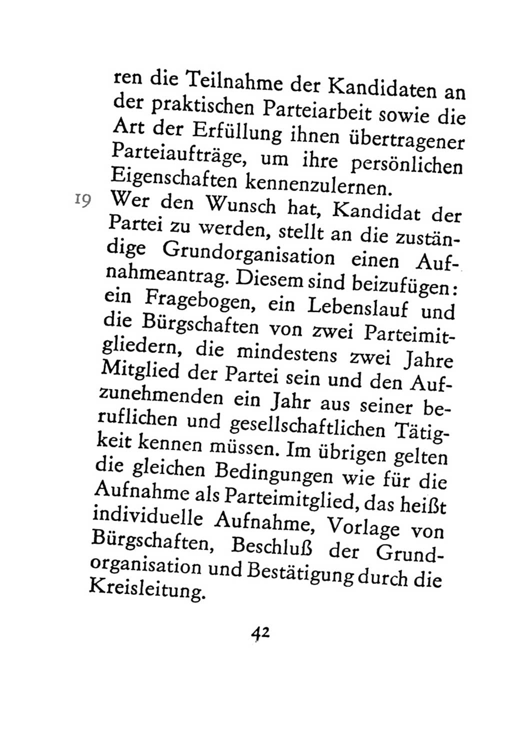 Statut der Sozialistischen Einheitspartei Deutschlands (SED) 1971, Seite 42 (St. SED DDR 1971, S. 42)