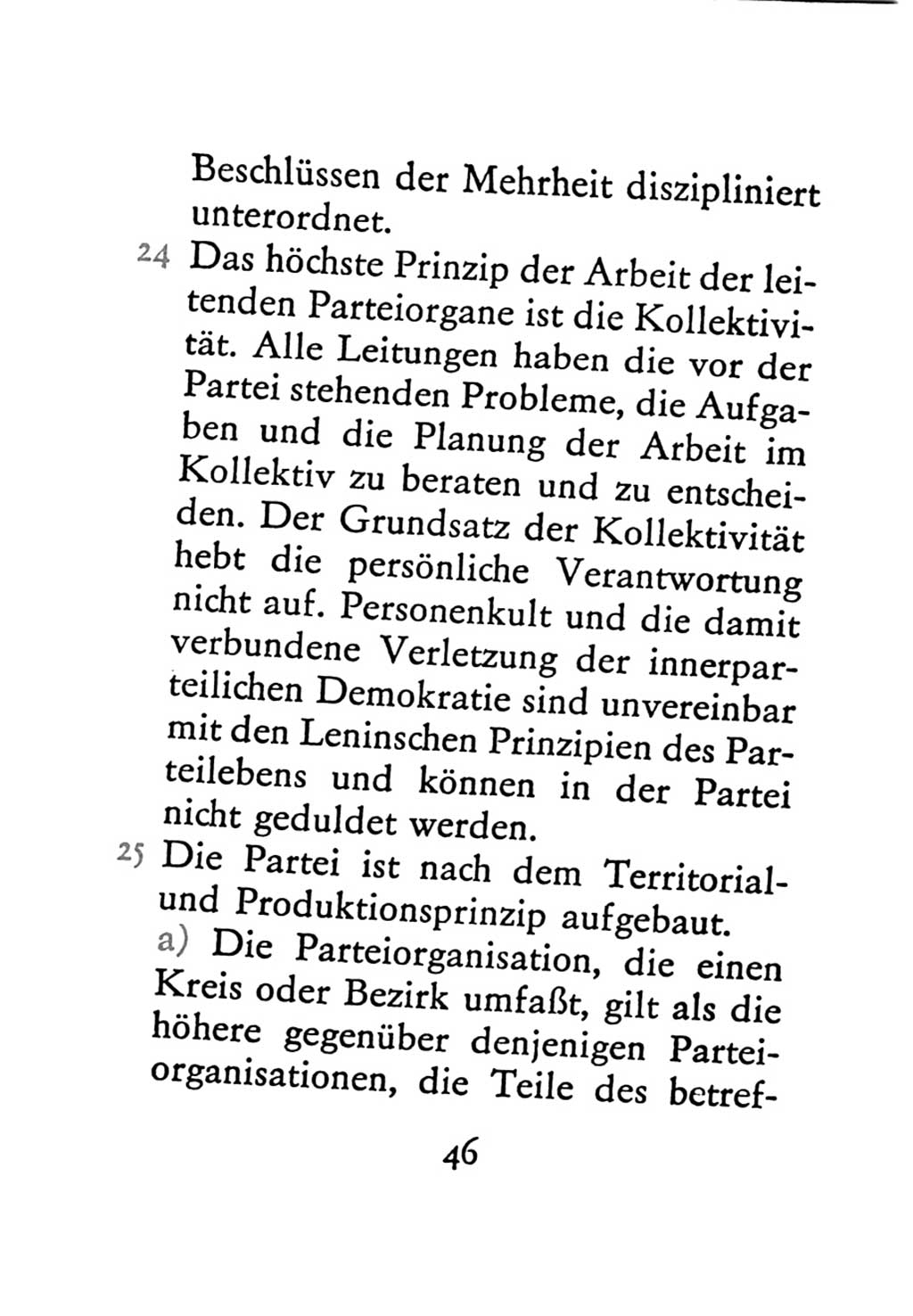 Statut der Sozialistischen Einheitspartei Deutschlands (SED) 1971, Seite 46 (St. SED DDR 1971, S. 46)