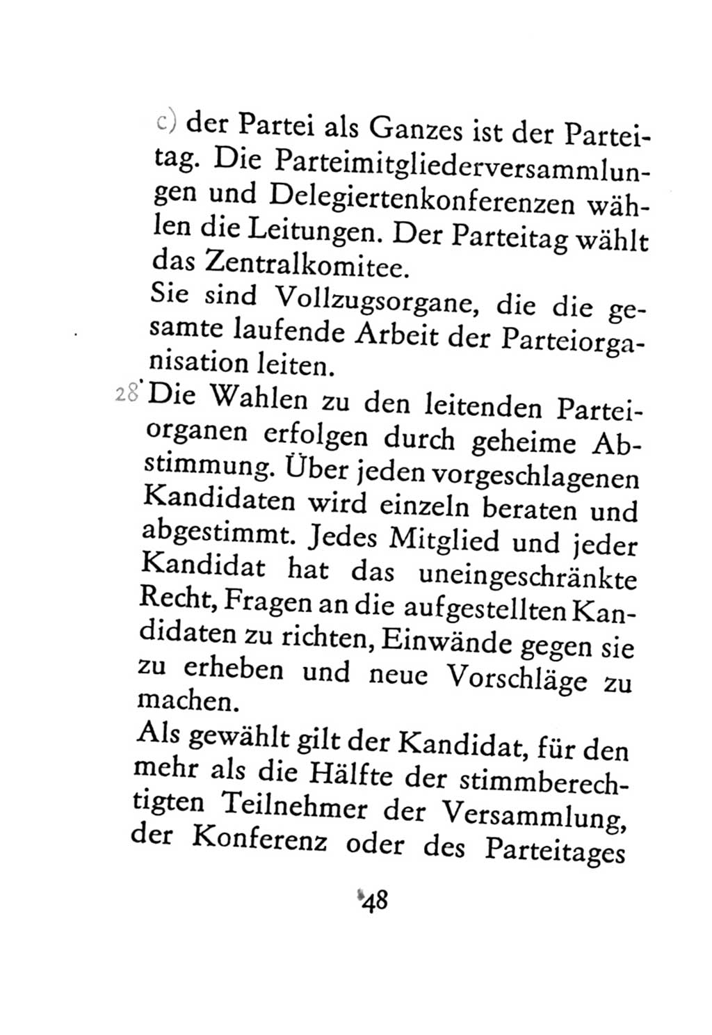 Statut der Sozialistischen Einheitspartei Deutschlands (SED) 1971, Seite 48 (St. SED DDR 1971, S. 48)