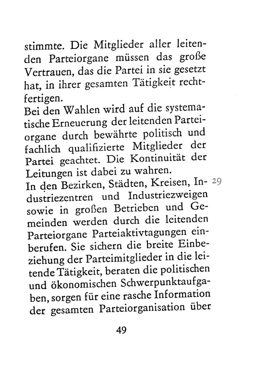 Statut der Sozialistischen Einheitspartei Deutschlands (SED) 1971, Seite 49 (St. SED DDR 1971, S. 49)