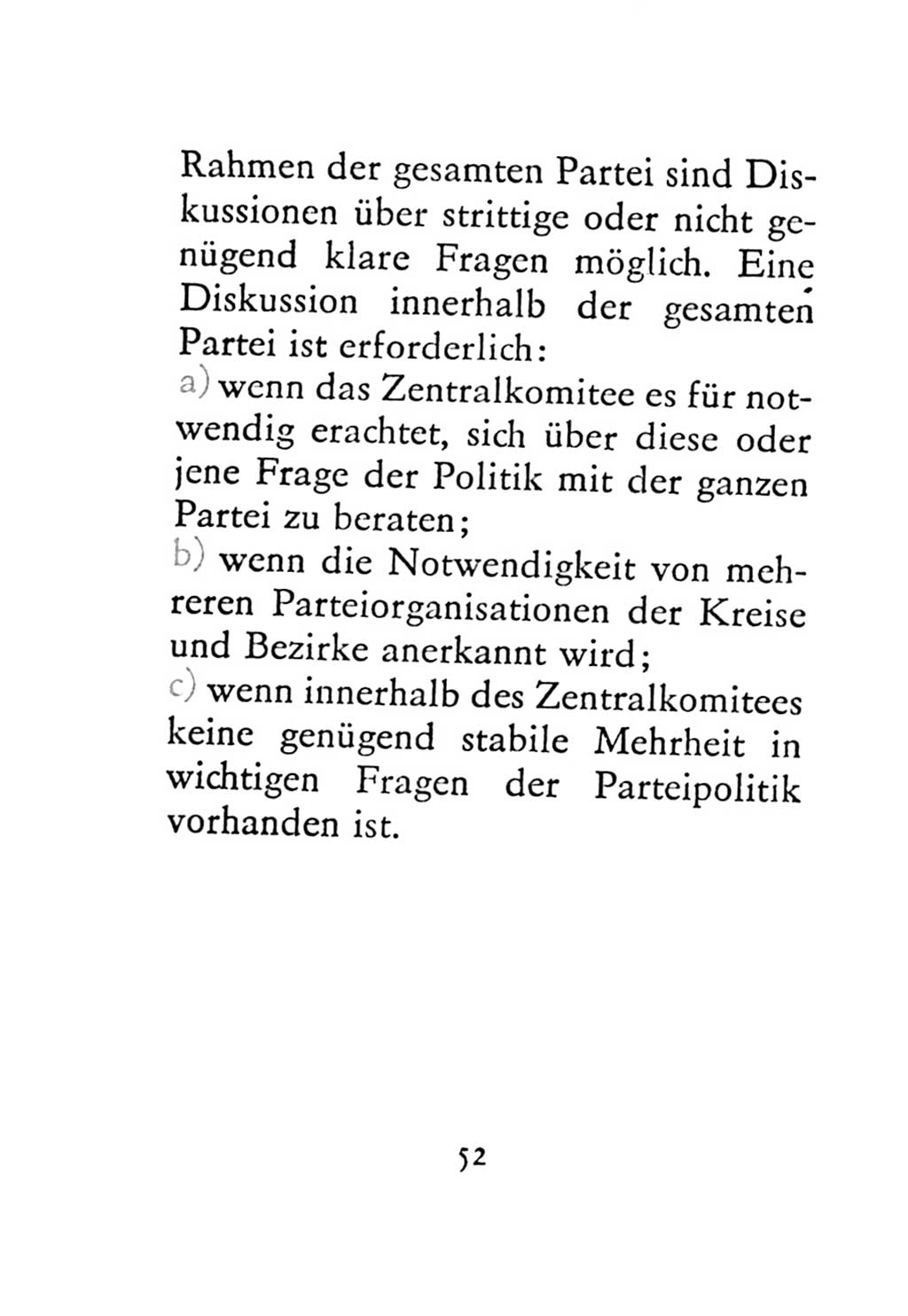Statut der Sozialistischen Einheitspartei Deutschlands (SED) 1971, Seite 52 (St. SED DDR 1971, S. 52)