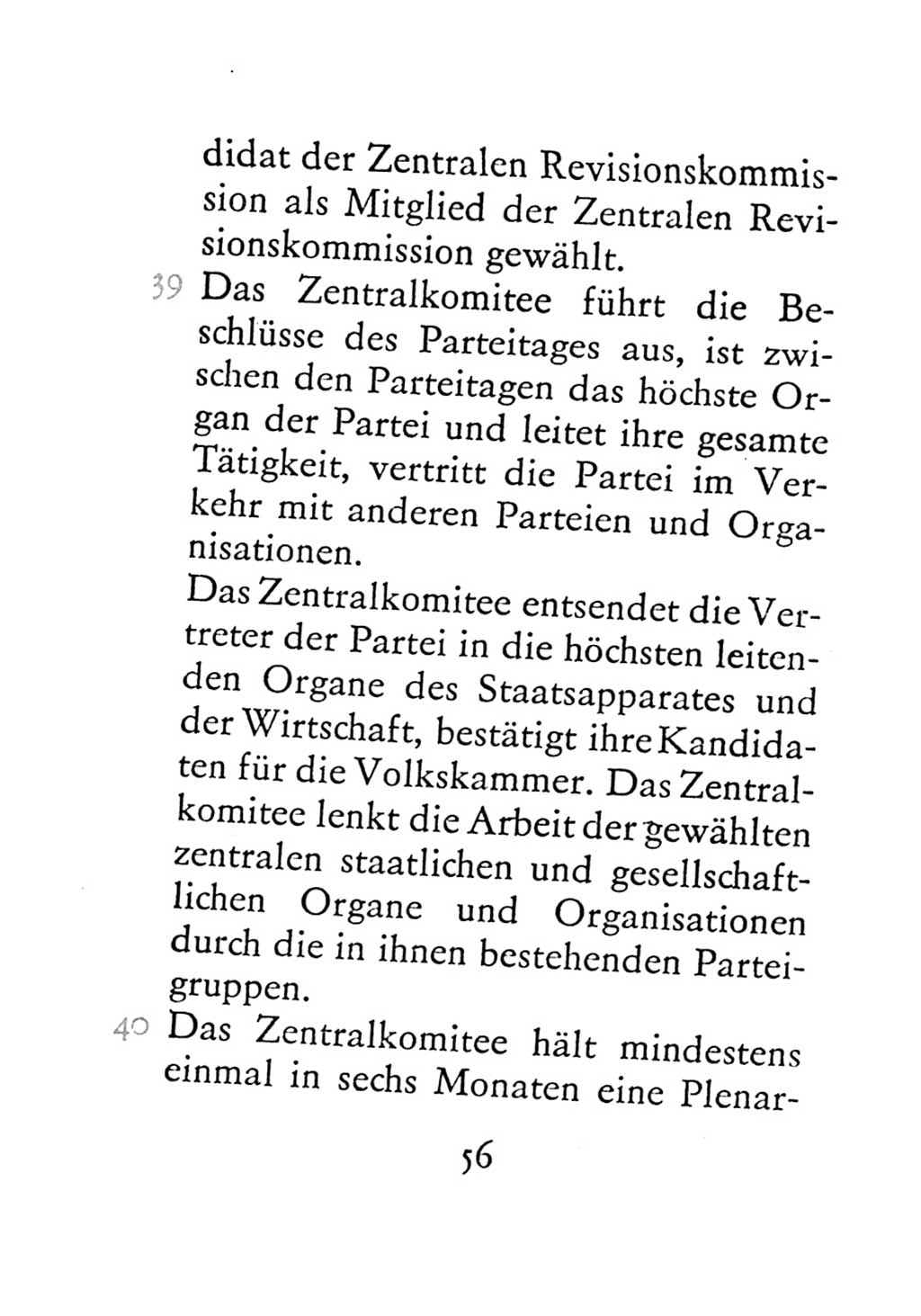 Statut der Sozialistischen Einheitspartei Deutschlands (SED) 1971, Seite 56 (St. SED DDR 1971, S. 56)