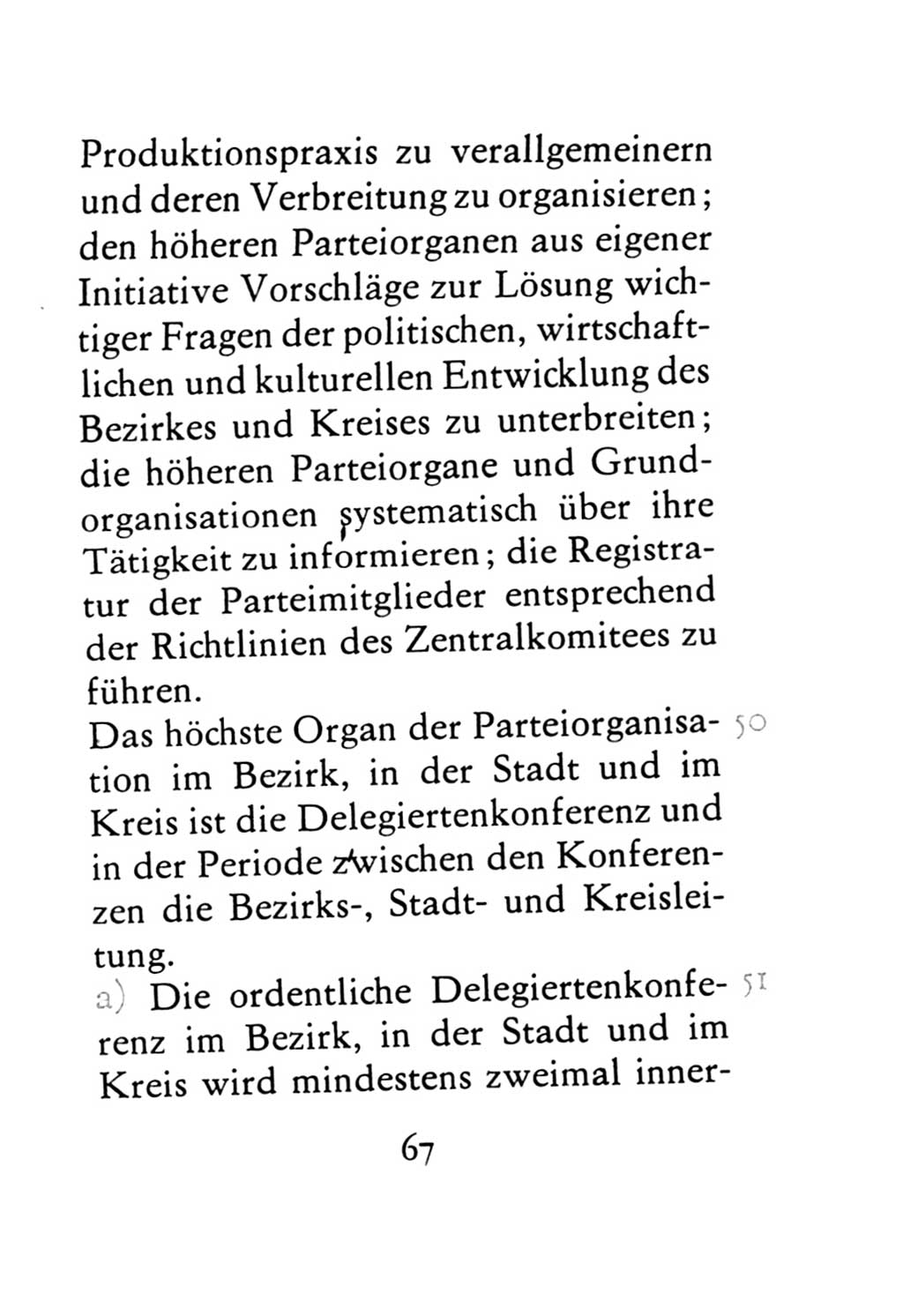 Statut der Sozialistischen Einheitspartei Deutschlands (SED) 1971, Seite 67 (St. SED DDR 1971, S. 67)
