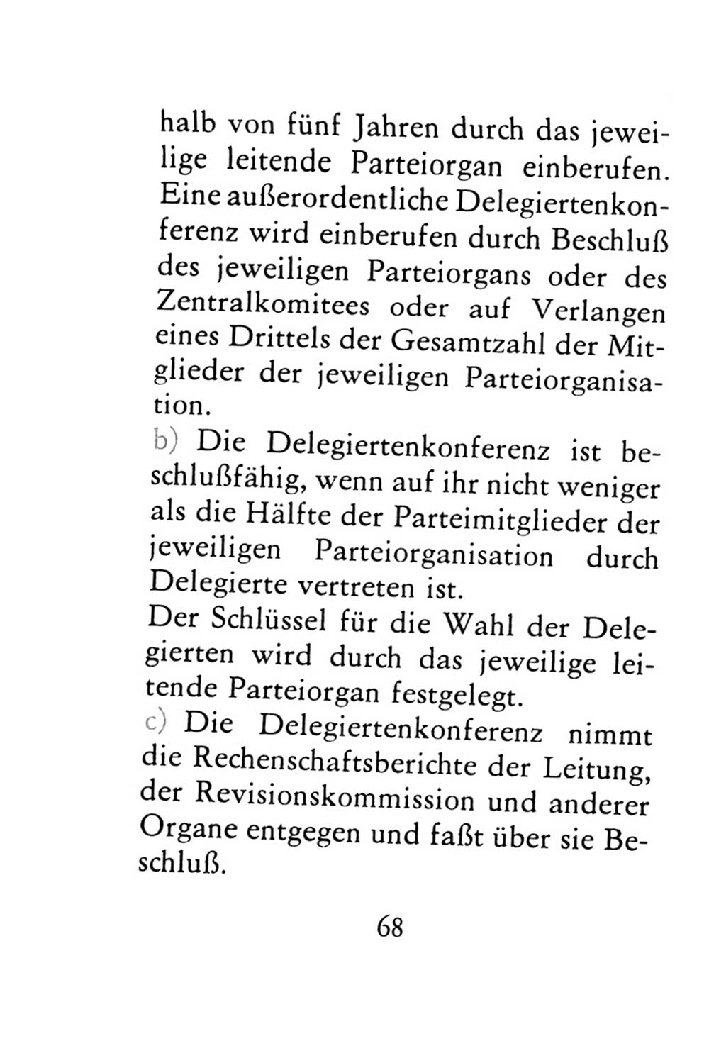 Statut der Sozialistischen Einheitspartei Deutschlands (SED) 1971, Seite 68 (St. SED DDR 1971, S. 68)