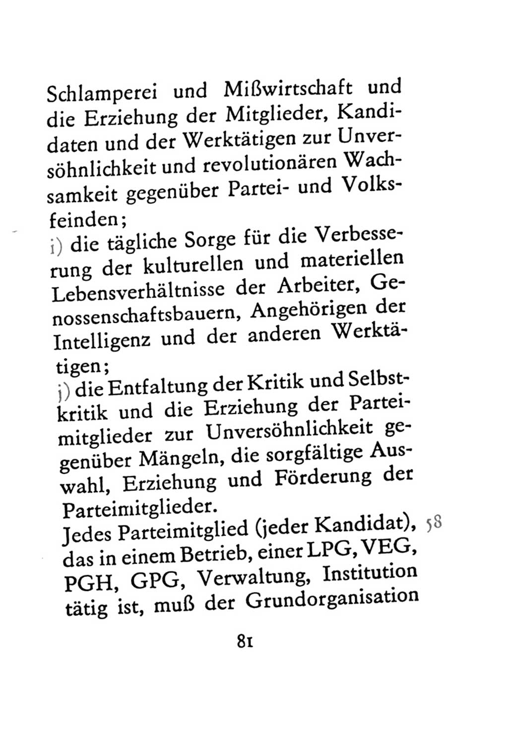 Statut der Sozialistischen Einheitspartei Deutschlands (SED) 1971, Seite 81 (St. SED DDR 1971, S. 81)