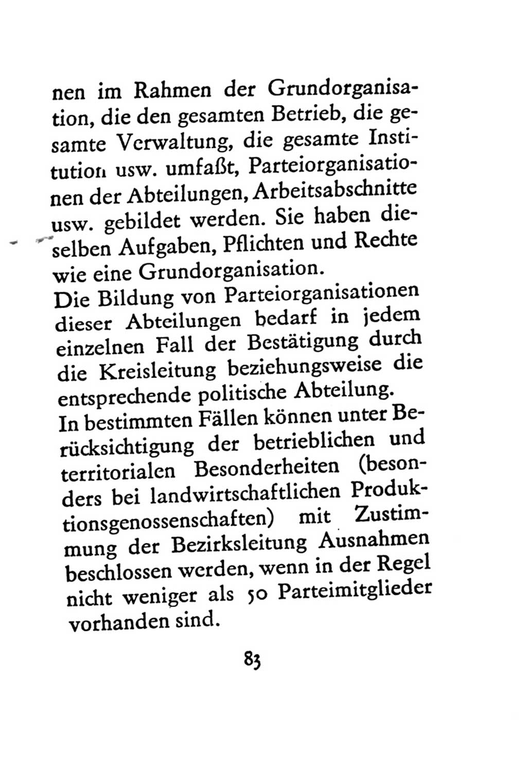 Statut der Sozialistischen Einheitspartei Deutschlands (SED) 1971, Seite 83 (St. SED DDR 1971, S. 83)